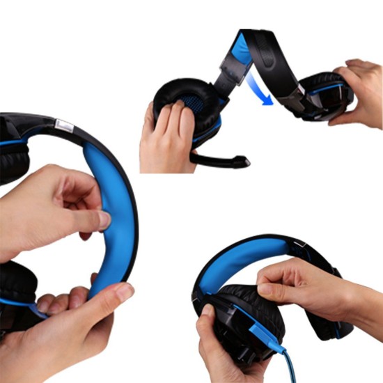 KOTION EACH OVER THE EAR HEADSET - G2000 (BLACK/BLUE)